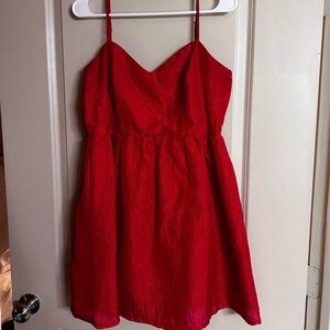H&M Vibrant Red Open Back Dress